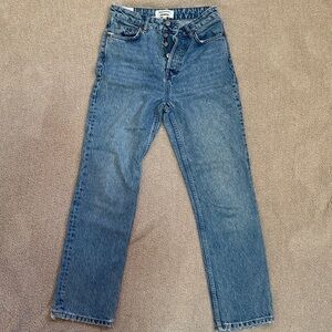 Reformation Straight- Leg Button-Fly Jeans